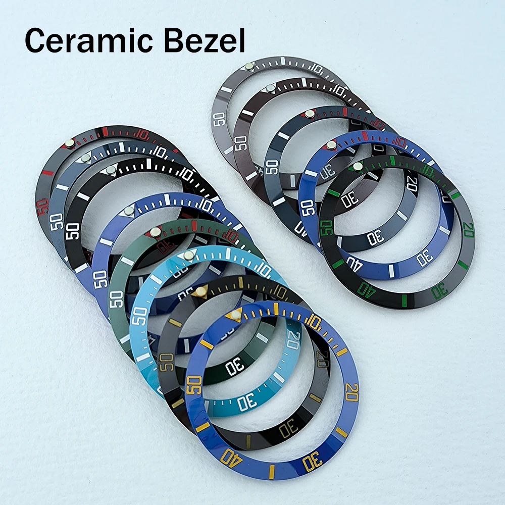Ceramic bezel 38mm * 31.5mm Arabic numeral bezel men's watch accessory inlaid bezel tilted bezel