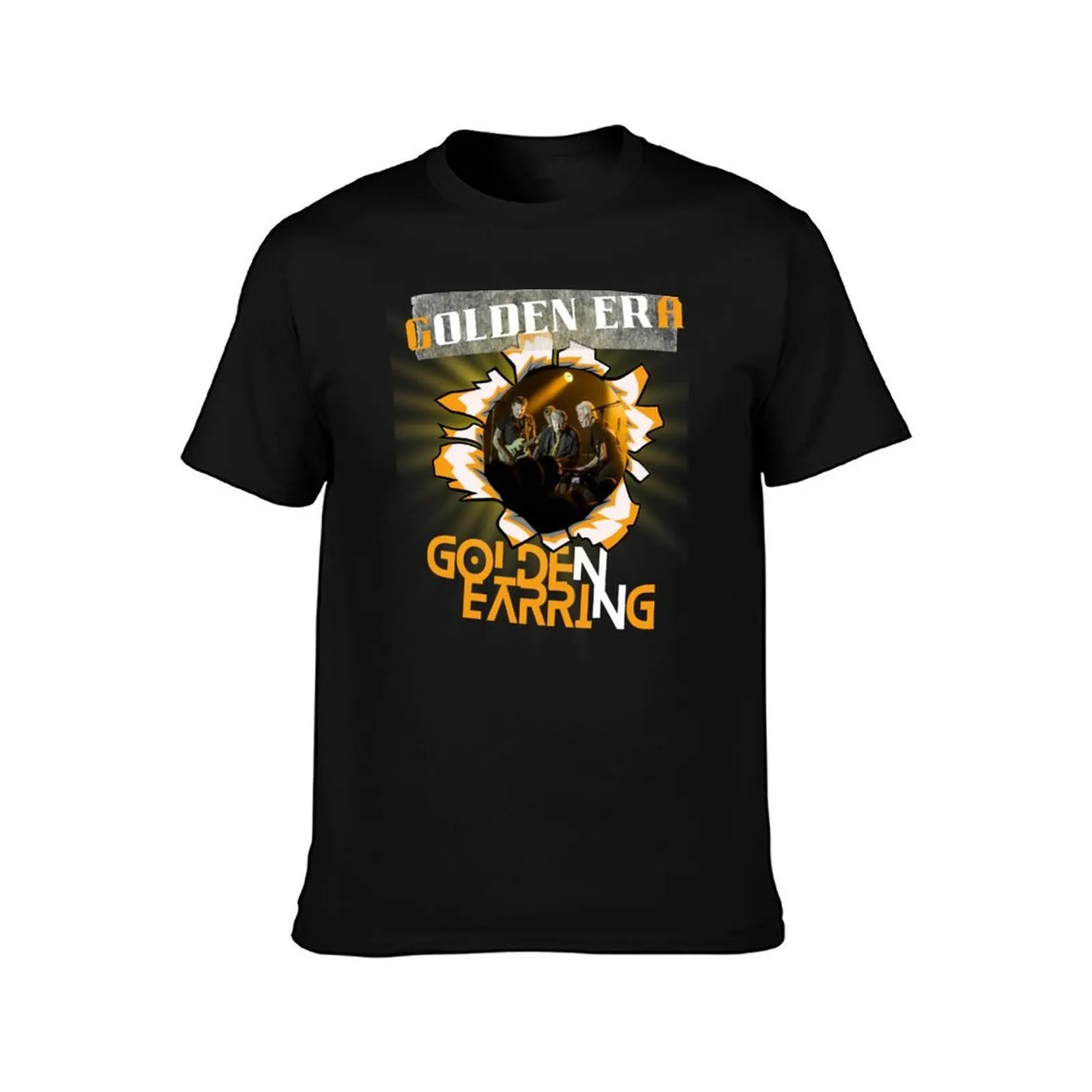 Golden Earring T-Shirt Basic Breathable Solid Color T-Shirt