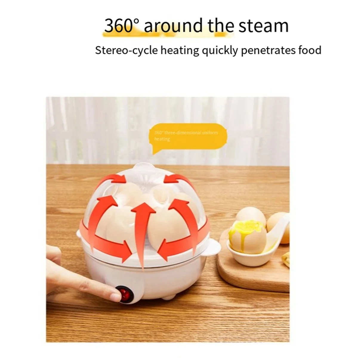 전기 계란 쿠커, 이중 레이어 다기능 계란 쿠커, 옥수수 우유 빠른 아침 계란 스티머-EU 플러그