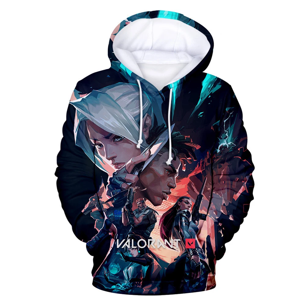 Autumn Valorant Game 3D Printed Hoodies Men Women Streetwear Oversized Sweatshirts Hoodie Kids Pullovers Tracksuit Man Clothing