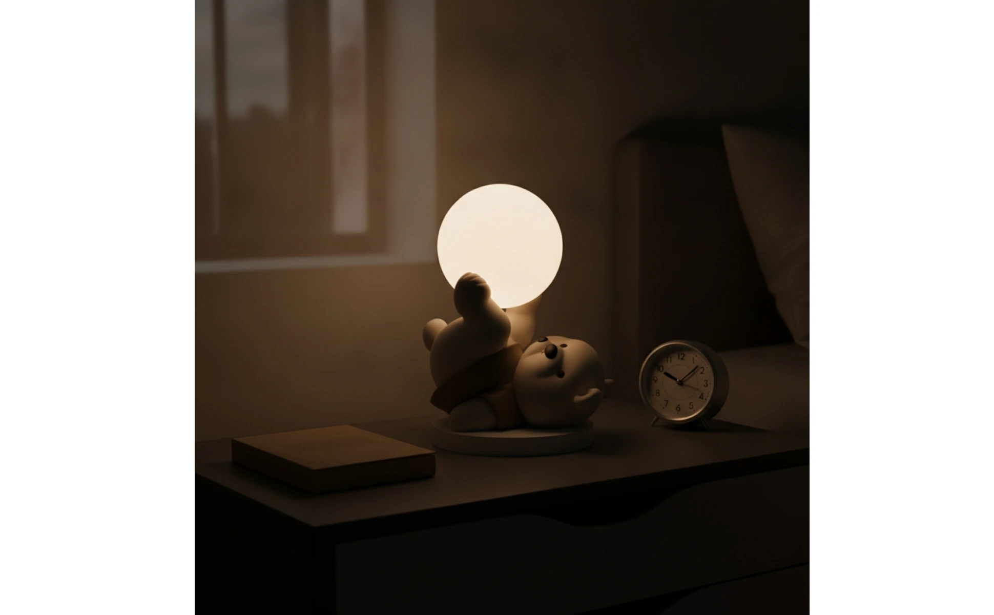 Bear Night Light Decorative Bear Ornament with Lamp Cartoon Matte for Children, Bedside Table, Bedroom Bear Night Light Decorative Bear Ornament with Lamp Cartoon Matte for Children, Bedside Table, Bedroom