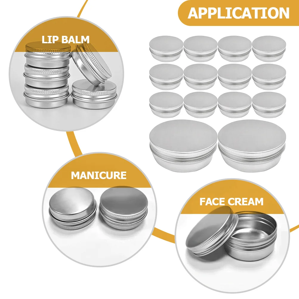 24 قطعة حاويات القصدير الألومنيوم صناديق المجوهرات مانعة للتسرب السفر المنظم لحاملي القرط ماكياج مسحوق عشب حقيبة للتخزين #2