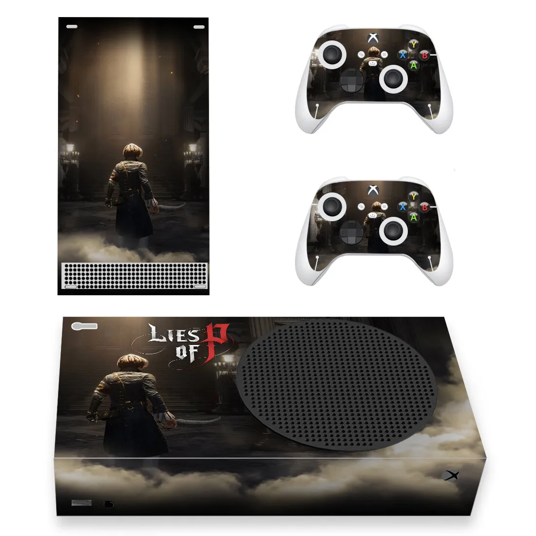 ملصق جلد من الفينيل P ، غطاء لاصق لامع لوحدة التحكم Xbox Series S و2 وحدات تحكم ، جلود XSS