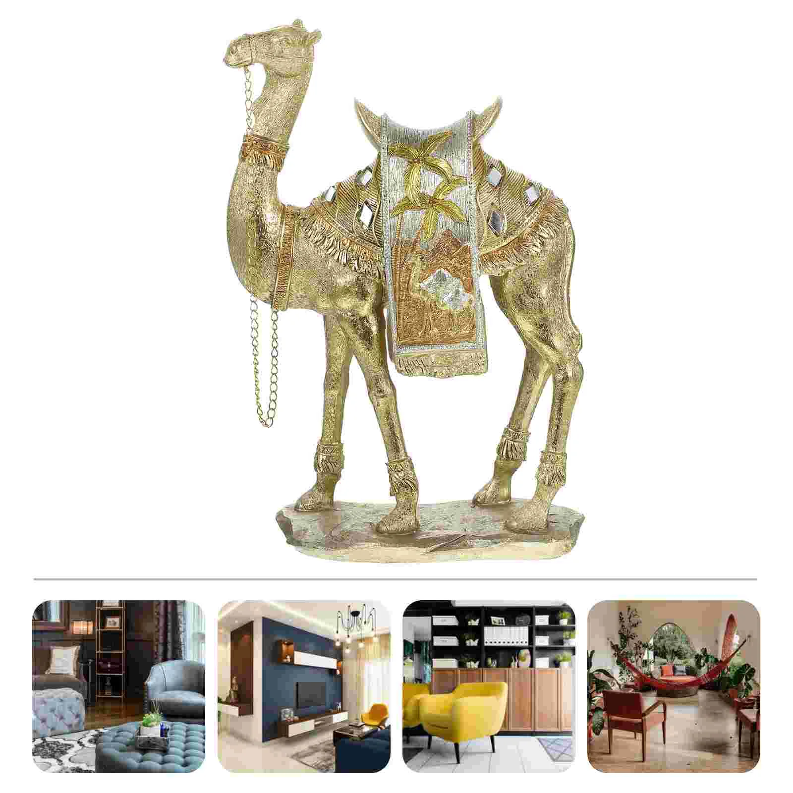 

Household Camel Ornaments Standing Figurine Resin Small Adorn Middle East Statue