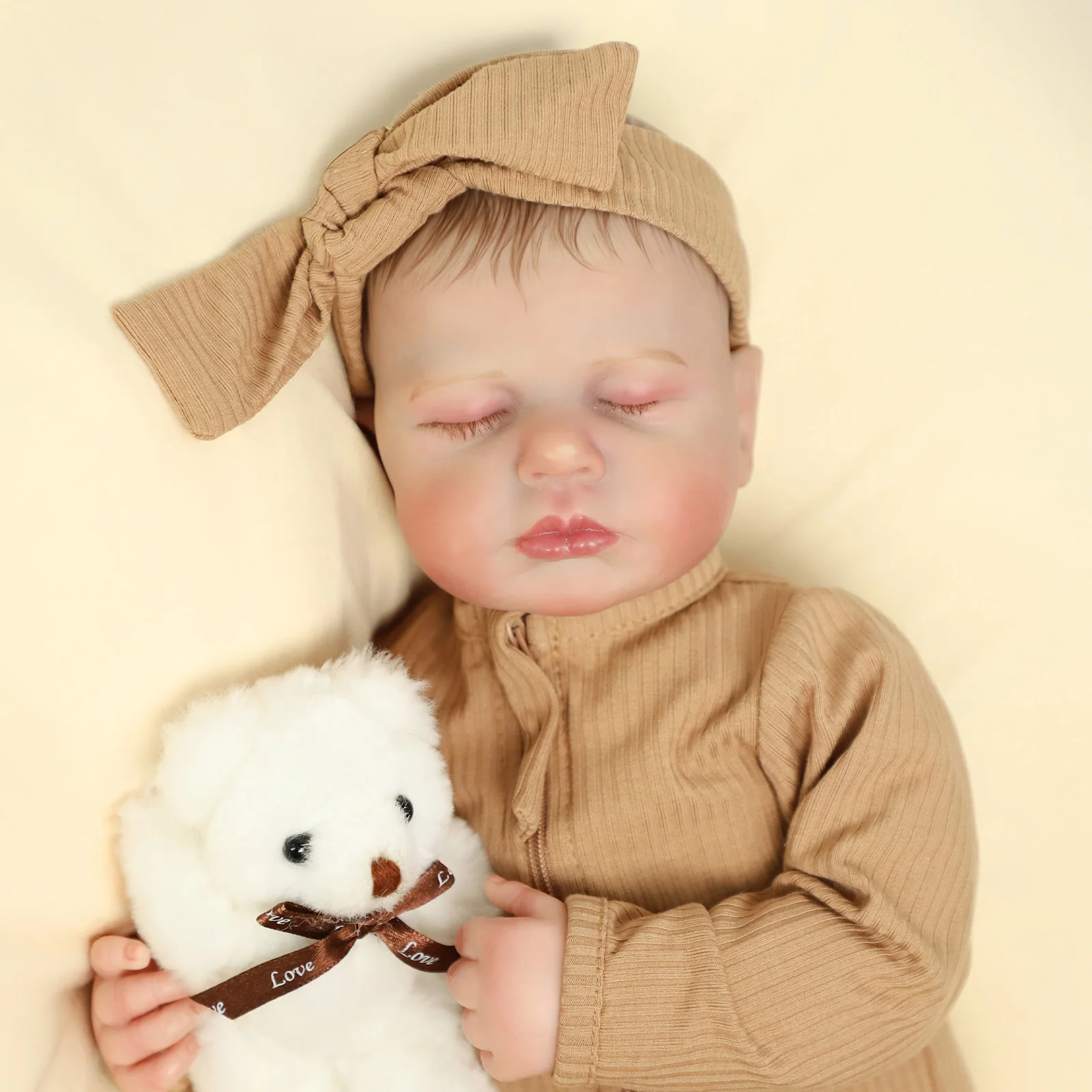 Bambole per neonati rinate realistiche: bambole realistiche per neonati da 20 pollici, corpo in tessuto morbido con giocattolo per l'alimentazione per bambini dai 3 anni in su