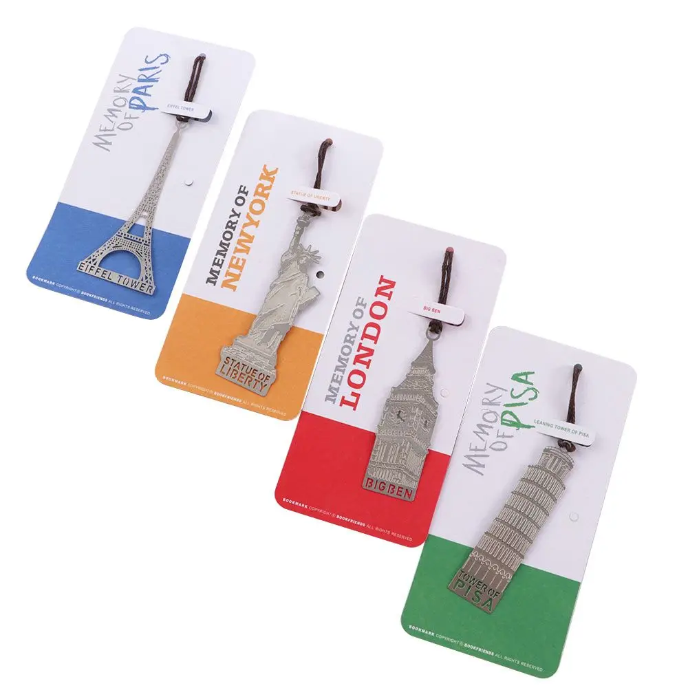 Supply Teacher Gift Statue of Liberty Modeling Paper Clips Metal Big Ben Bookmark European Bookmark Eiffel Tower Mark Page