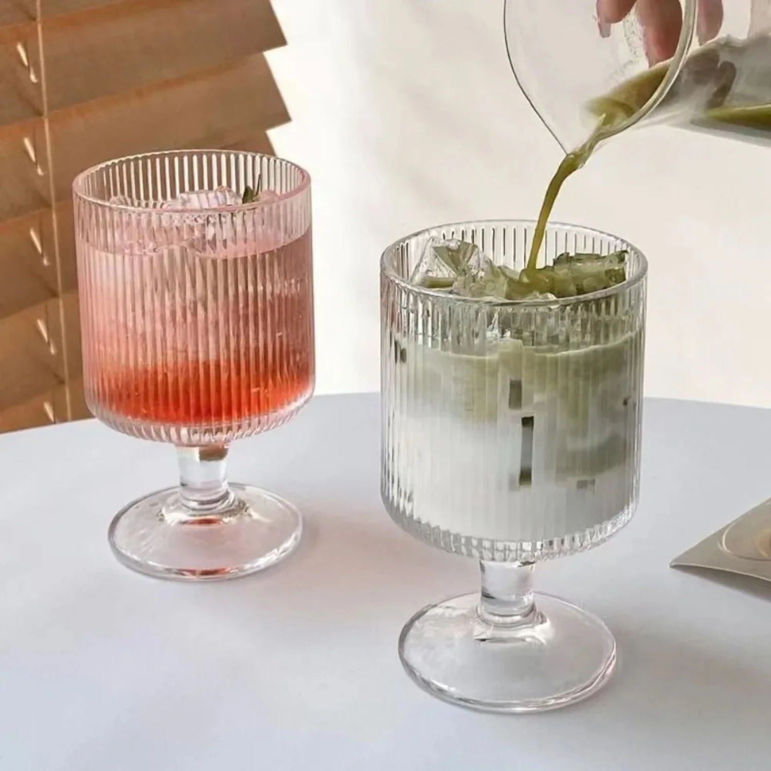 Indulge in Delicious Gourmet Treats with These Elegant and Stylish Glass Goblets! A Perfect Addition to your Table Setting or Gi