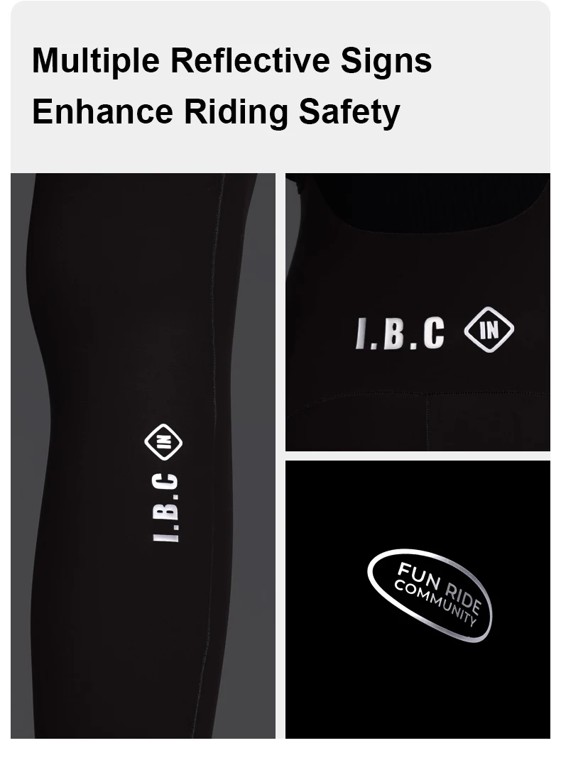 INBIKE Herbst Winter Neuer Stil Damen Fleece-Trägerhose Hochgeschnittene Warme Langstrecken-Radhose – Detail 9