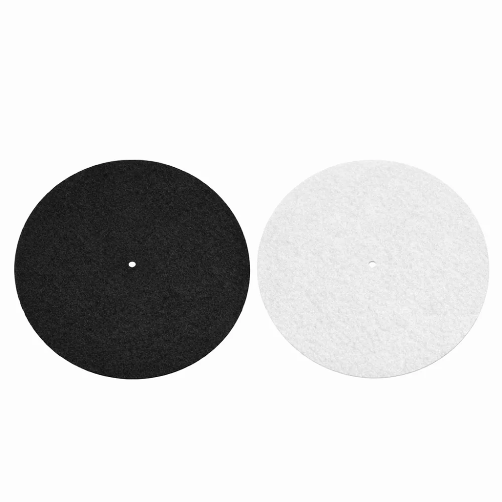 2pcs Felt Material Turntable Platter Mat 3mm Thick Round Turntable Mat Anti Slip Anti Vibration Vinyl Record Player Mat