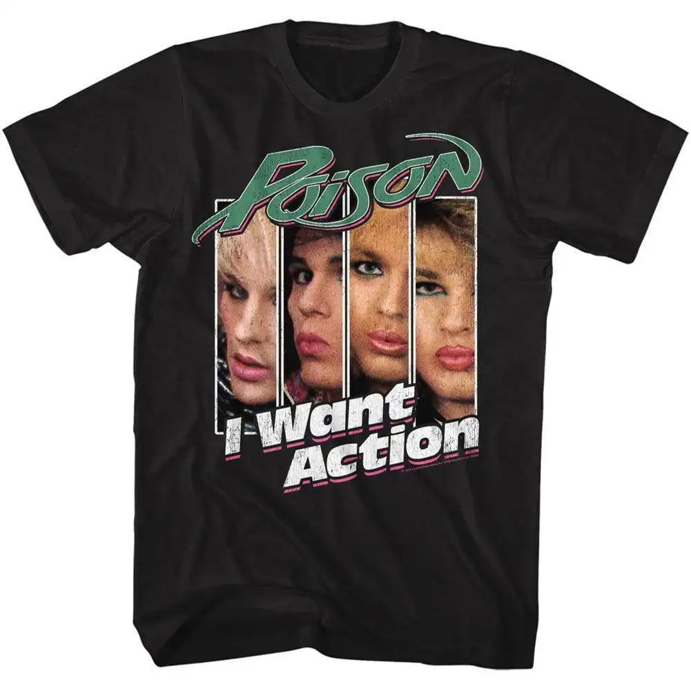 Poison I Want Action Black Adult T Shirt