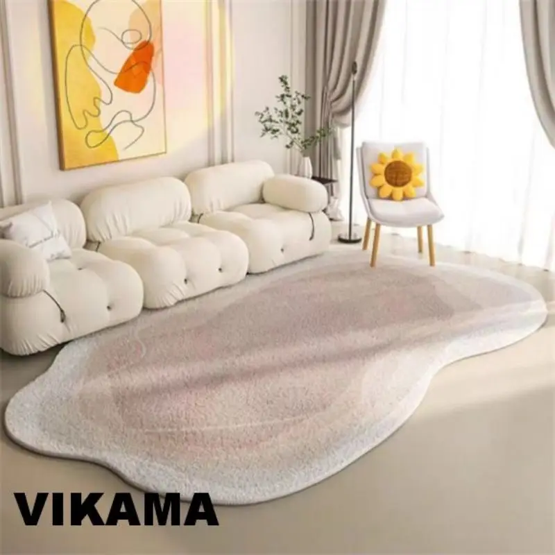 VIKAMA Nordic Style Bedroom Bedside Mat, Modern Simple Funny and Whimsical, Living Room Sofa and Coffee Table Household