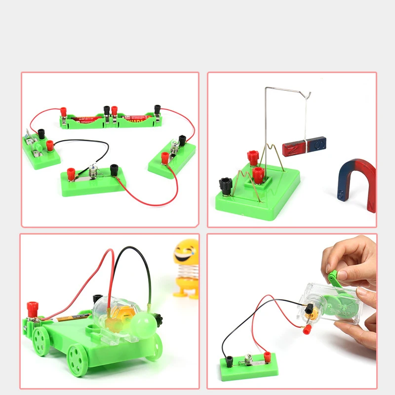 DIY Physics Experiment Model Kit Electromagnetic Materials Electromagnet and Basic Electricity Discovery Circuit for School Lab