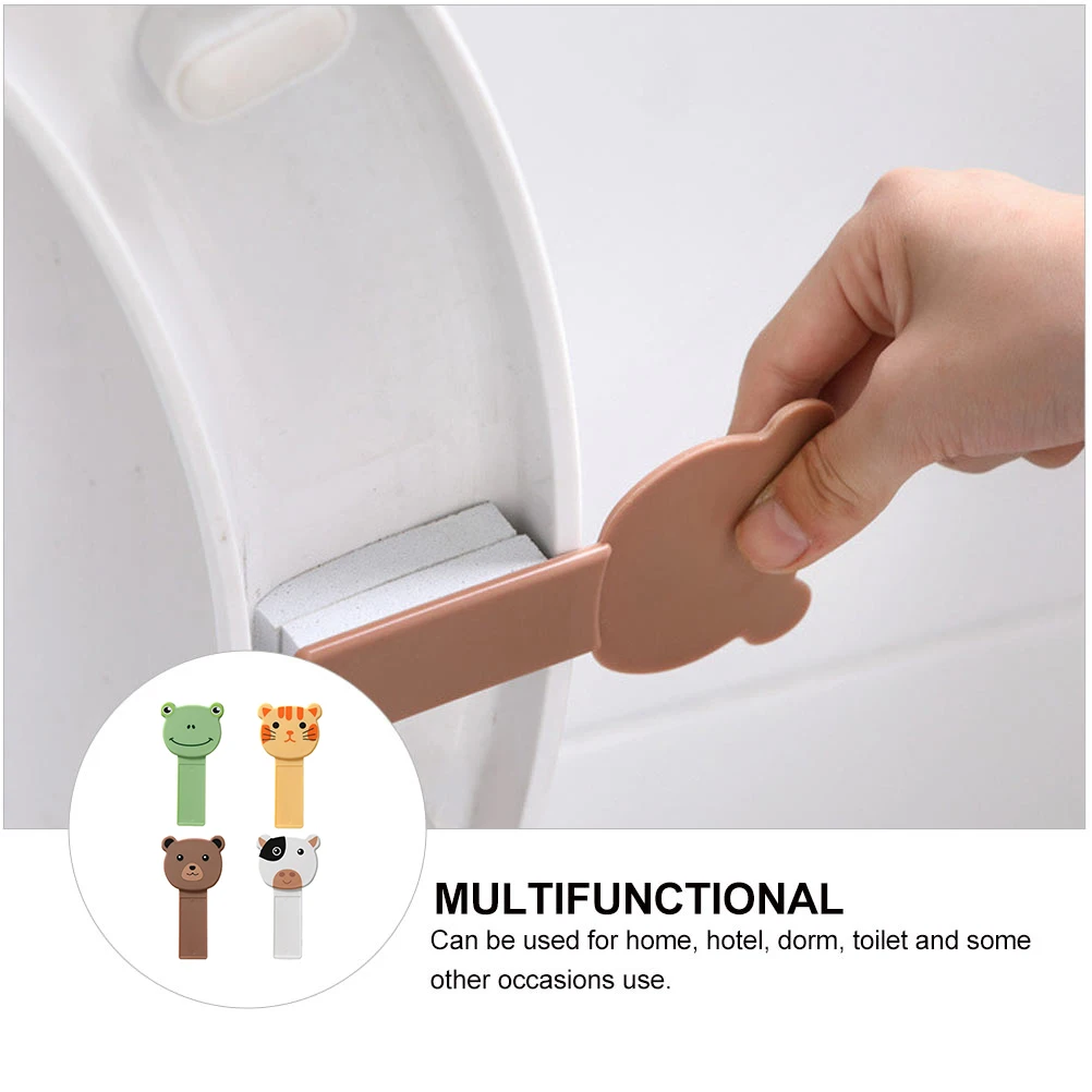 

4pcs Toilet Seat Lifter Cartoon Cover Handle Bowl Camping Kids Elder Accessories Lid Tabs Hadle Lifters Premium Material