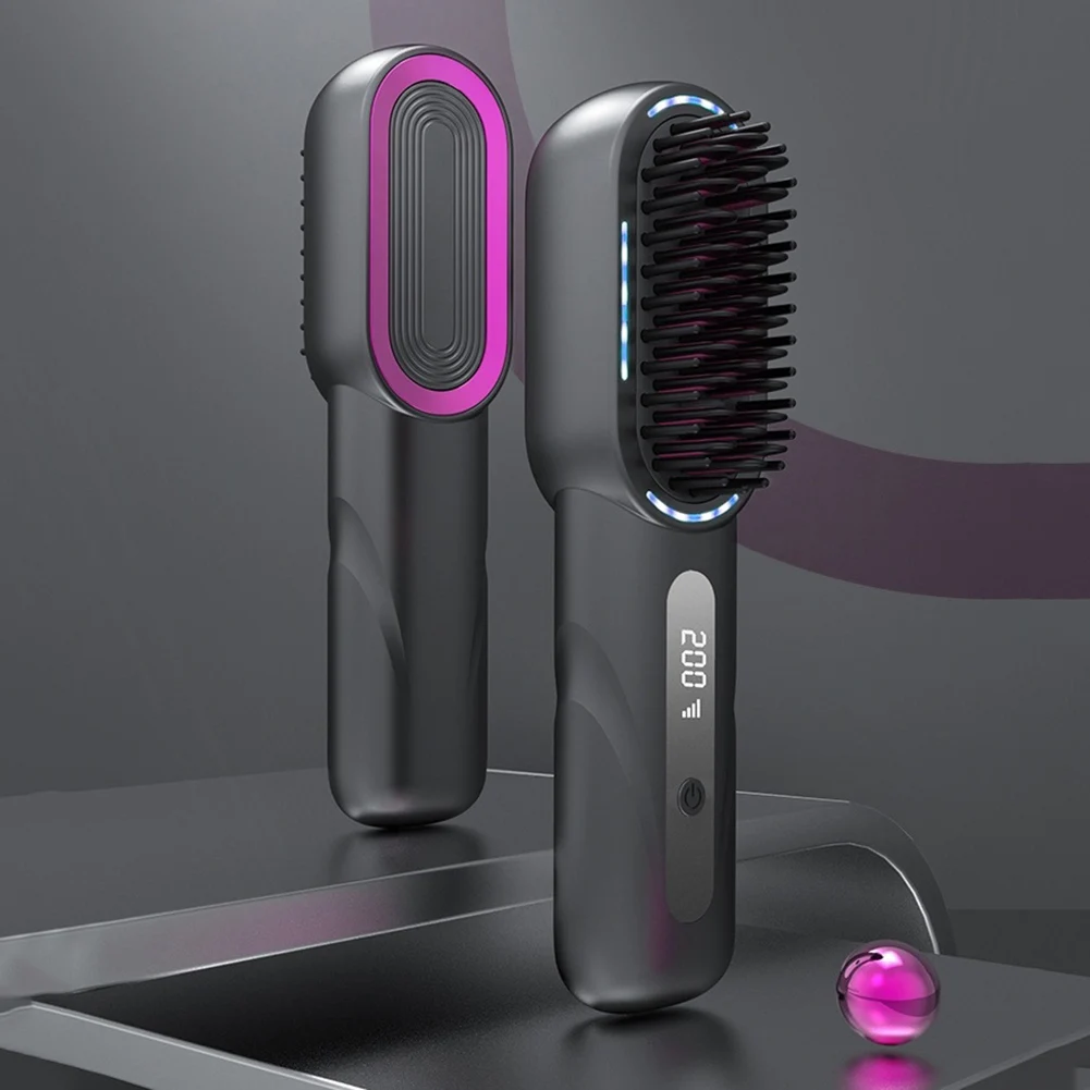 Ionic Hair Straightener Brush Anti-Scalding Detangling Comb For Daily Use