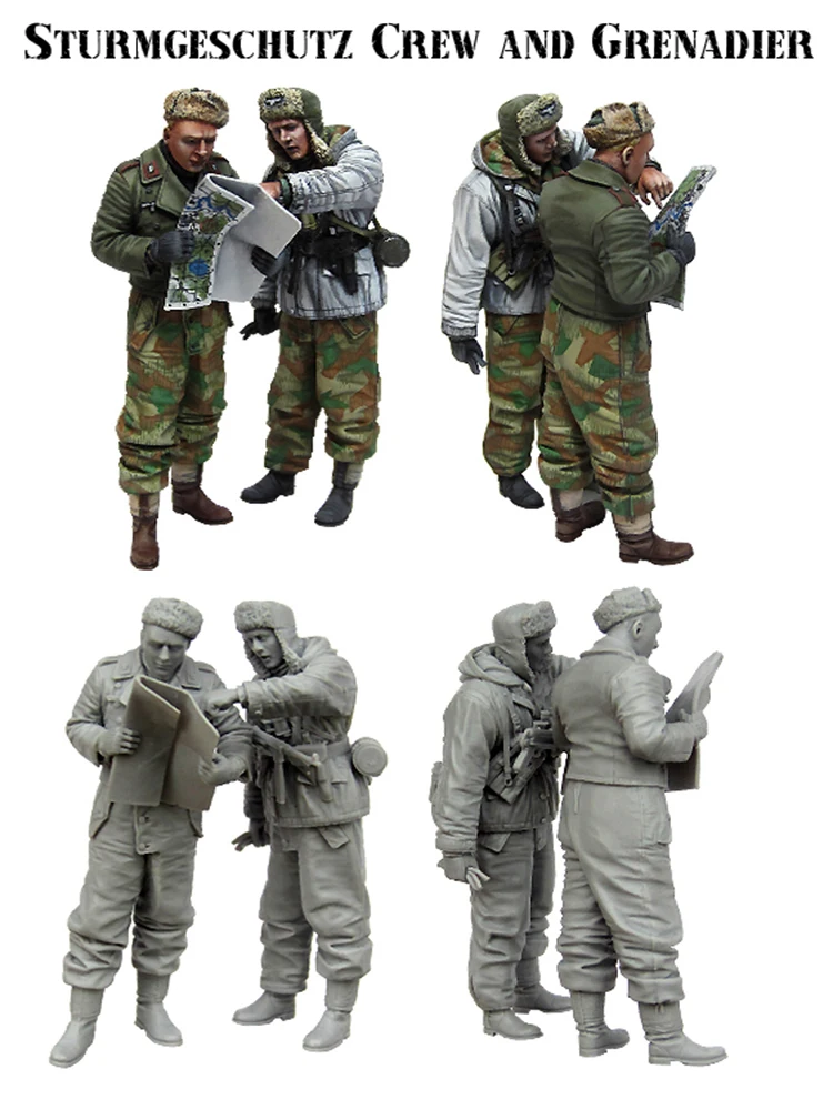 Unpainted Kit 1/35   soldier and grenadier   new  figure Historical Uncolor Resin Figure miniature garage kit