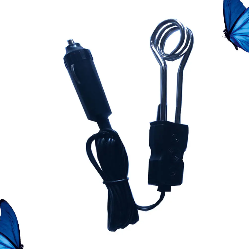 12V Portable Water Heating Stick for Car Bakelite Body High Durability Quick Boil Function Cigarette Lighter Plug Play Auto