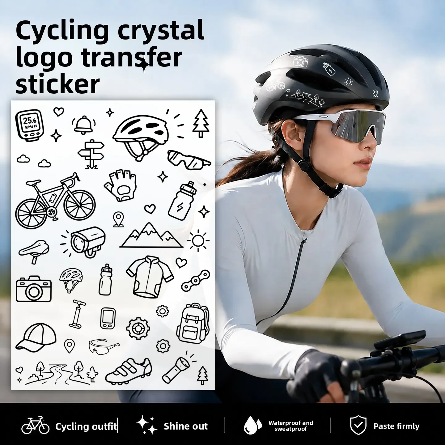 New Graffiti Crystal Label MTB Bike Frame Stickers Waterproof Decals for Cycling Bicycle Helmet Motorcycle Skateboard DIY Decor