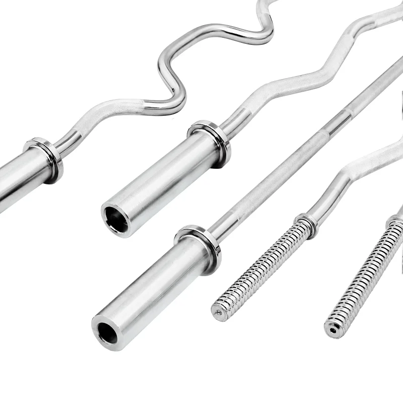 

Unisex 1.2m 1.5m Barbell Training Bar Sport Training Body Fitness Curved Bar Free Weights For Weightlifting New