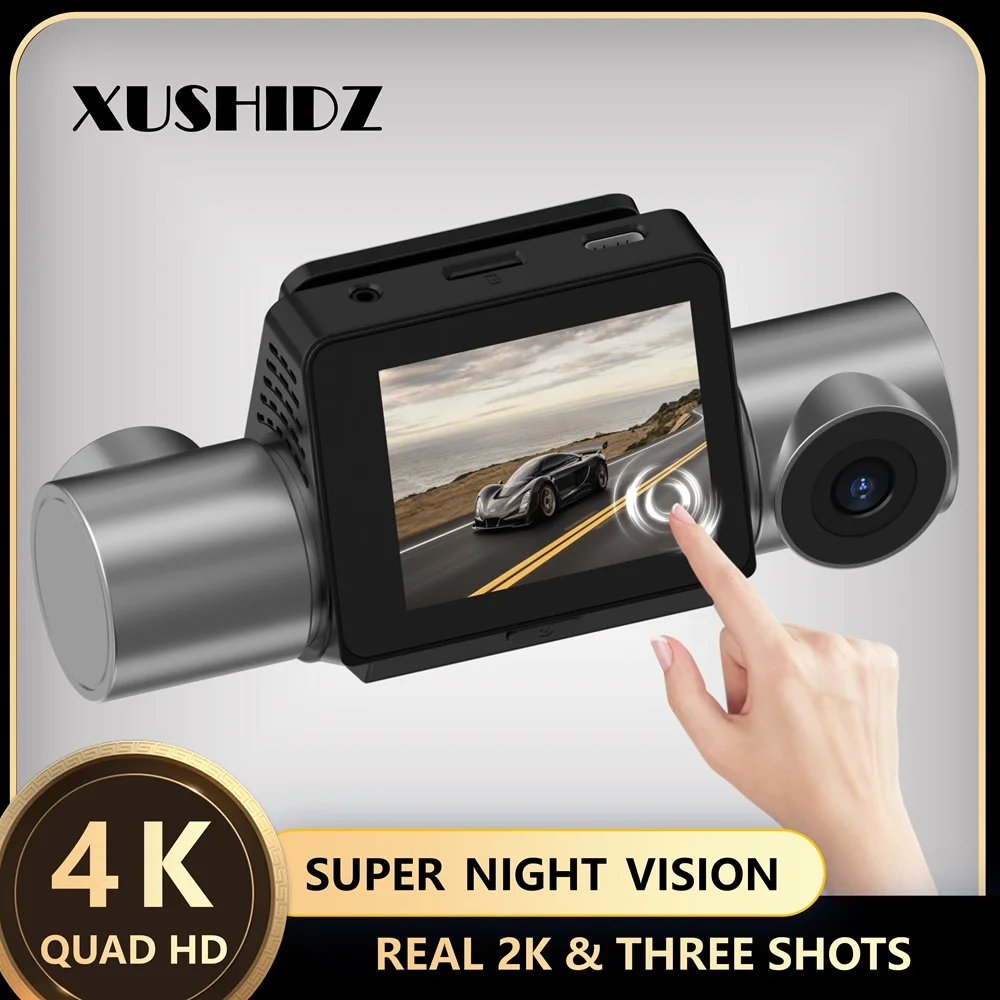 

XUSHIDZ X58MAX 4K WiFi GPS Dash Camera 3 Camera G-sensor Touch Screen Car Video Recorder DVR dashcam Night Vision App Control HD