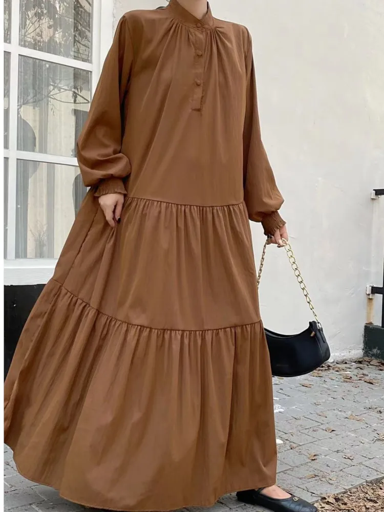 Primavera otoño moda Vintage Maxi vestido para mujeres ropa niñas Casual empalme Sexy vestidos largos de mujer Ciothes