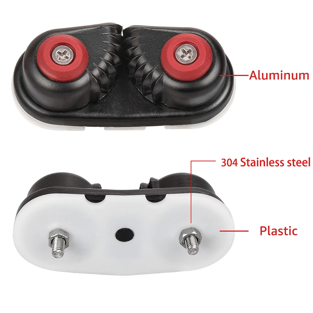 Marine Cam Cleat, Rope Cleat, Ball Bearing Fast Entry Cam Cleat for Line Sizes Upto 5/8-Inch, Aluminum, Sailing Sailboat Kayak