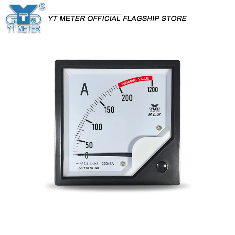 6l2 6x overload ammeter 50/5 600A 4800A pointer with 6x cache meter 80*80
