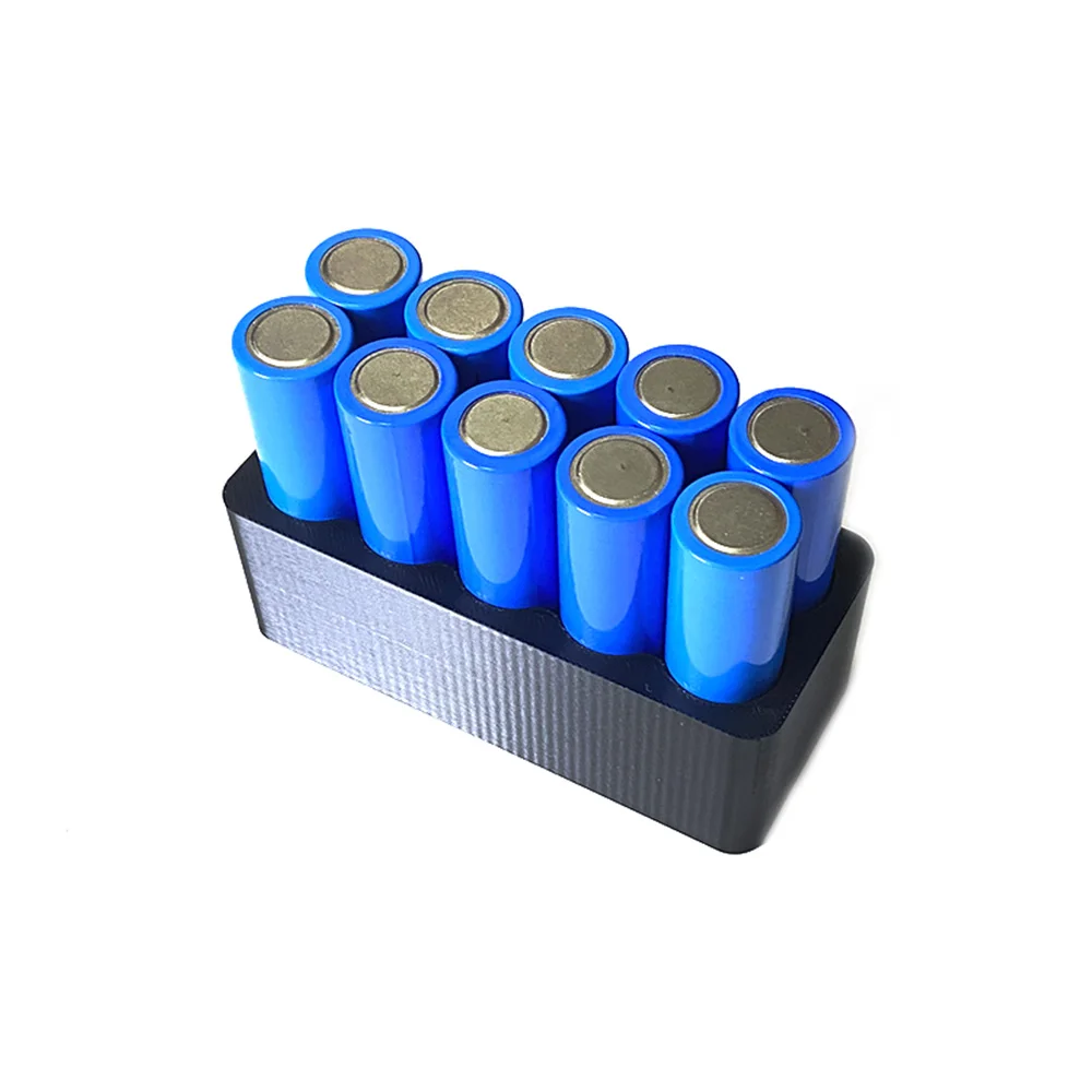 18650 Lithium Battery Fixed Bracket Six Batteries Packs ABS Plastic Fixture Fast Spot Welding Single Row Double-sided Holder