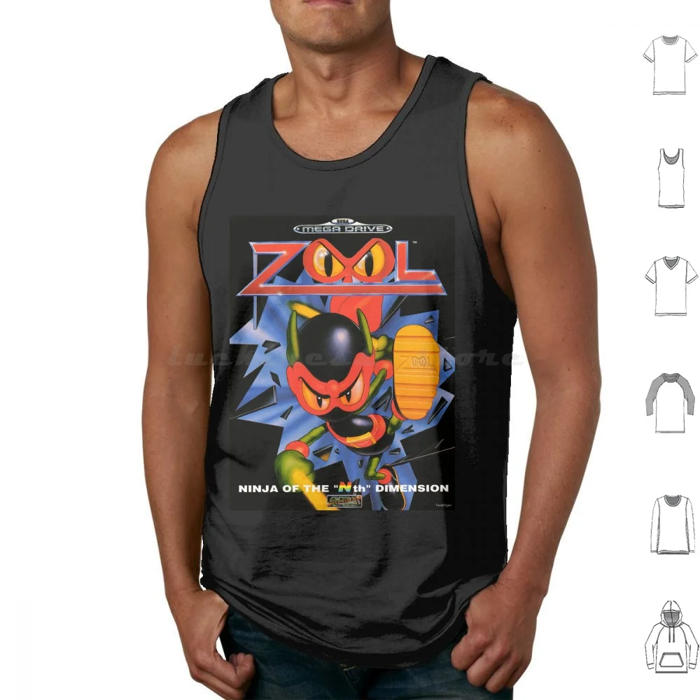 Zool Tank Tops Vest Sleeveless Zool Interdimensional Nth World Dimention Retro Mega Drive Genesis Classic 90s Console