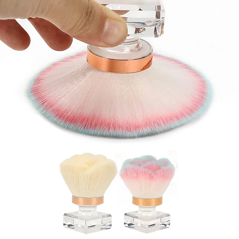 1 Uds. Cepillo para uñas para limpieza de polvo, polvo para uñas, cepillos de limpieza de polvo para decoración de uñas con caja, herramientas de manicura