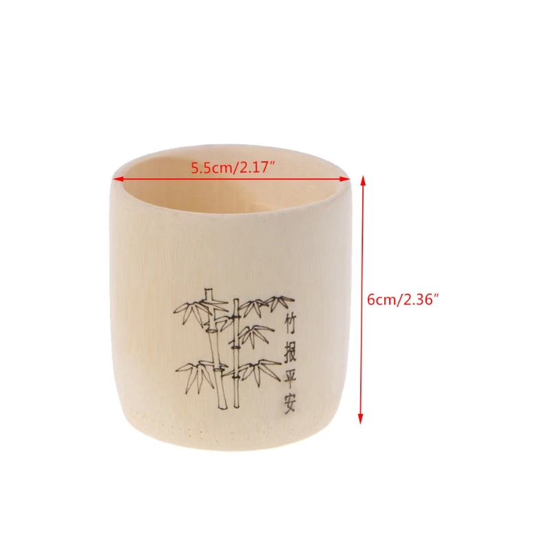 Bamboo Wooden Drinking Cup Coffee Tea Mug Breakfast Beer Milk Wine Glass