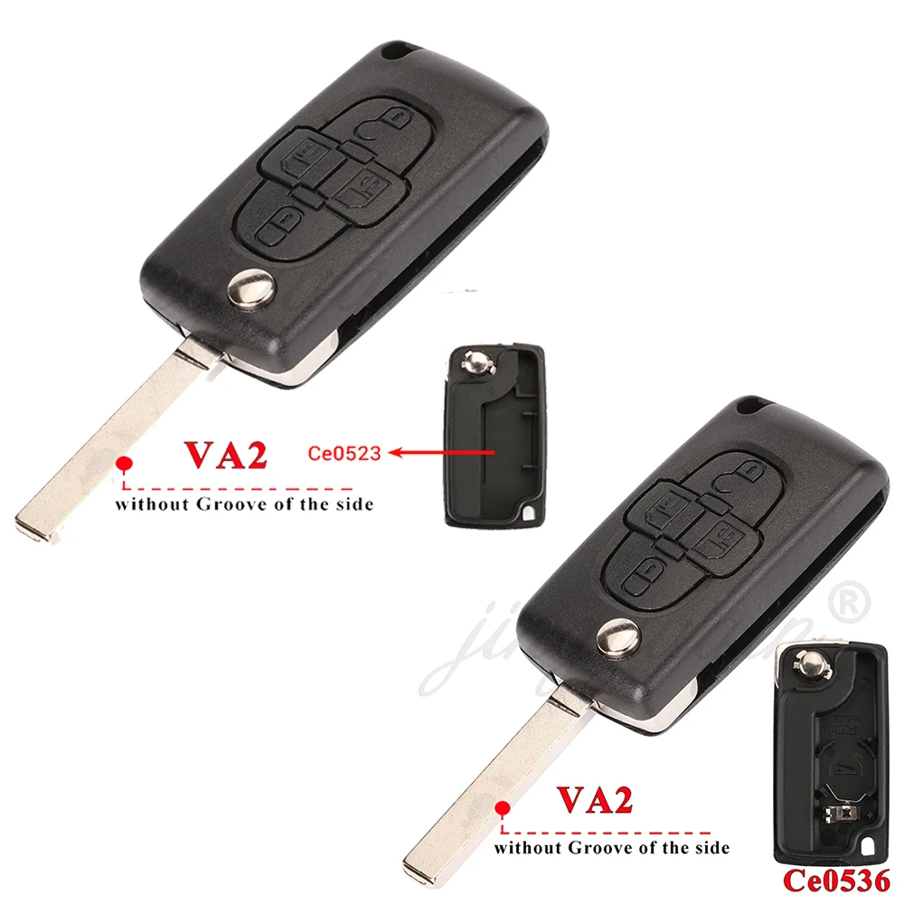 jingyuqin X1 X5 Remote Car Key Shell Floding Fob For Peugeot 1007 For Citron CE0523 Remote Fob Remote Key Case VA2/HCA CE0536