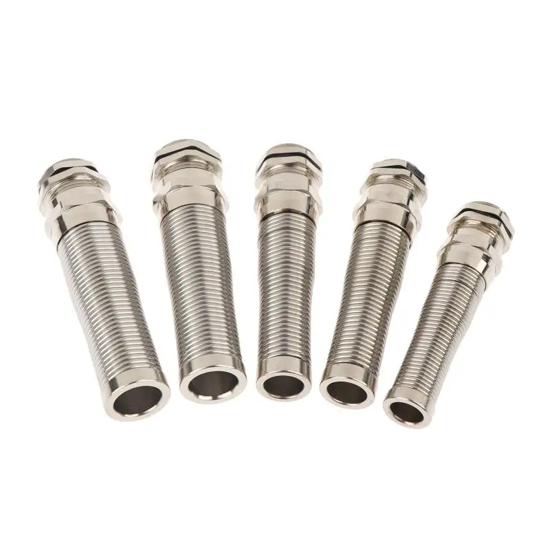 IP68 Electrical Waterproof Strain Relief Anti-Bending Nickel-Plated Brass Cable Gland Connector Nylon Metal Cord Grips