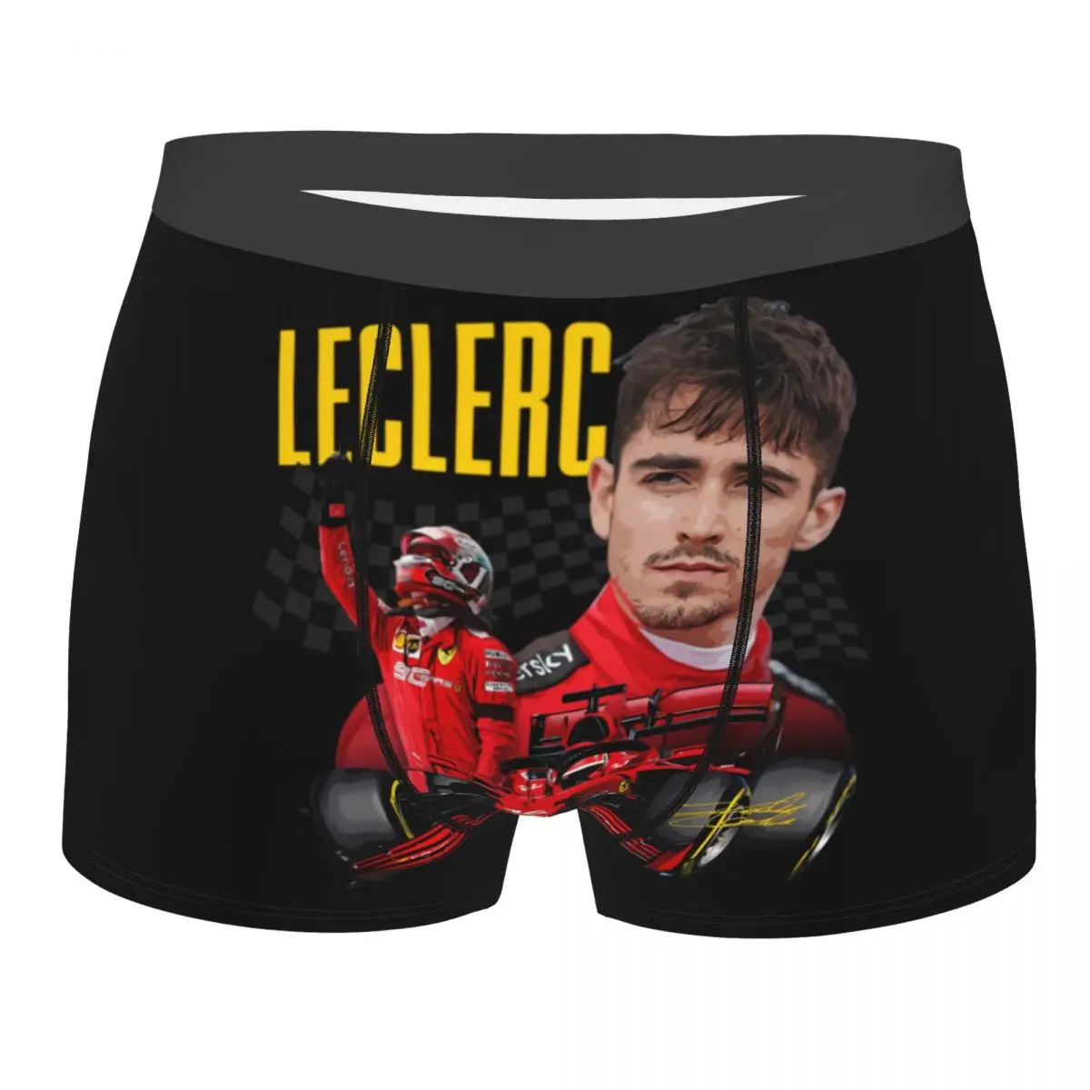 Custom LEC16 Racing Driver Star Boxer Shorts For Homme 3D Print Motorsports Underwear Panties Briefs Breathable Underpants