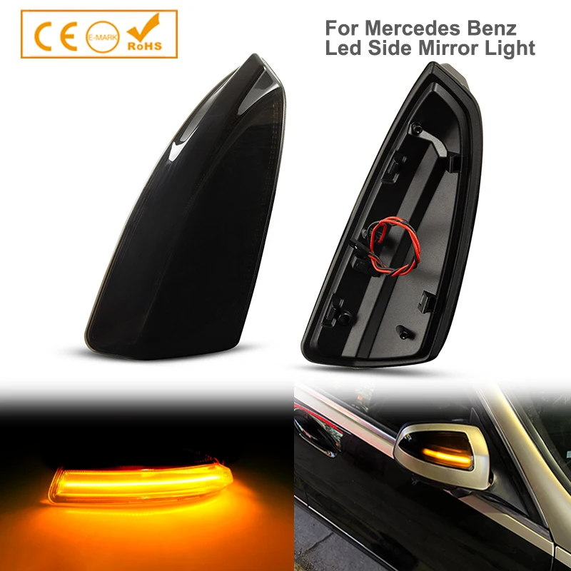 

2x LED Side Mirror Turn Signal Light For Mercedes Benz C250 C300 C350 C63 AMG 2008-2015 OEM 2048200721, 2048200821