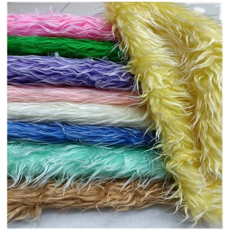 50x160cm Curly Faux Fur Fabric Soft Fluffy Shaggy Plush Cloth Cosplay Doll Pillow Photography Backdrop Sewing