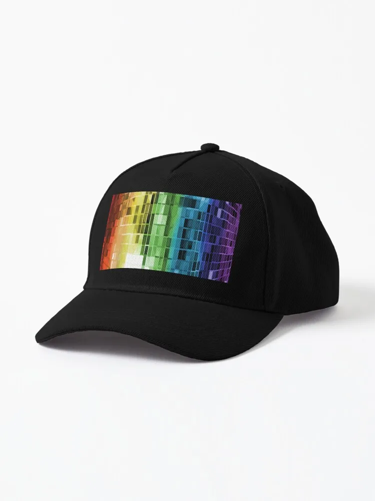 Rainbow Disco Ball Pattern Cap For Unisex Adult Outdoor Casual Sun Baseball Caps New Fashion Hat