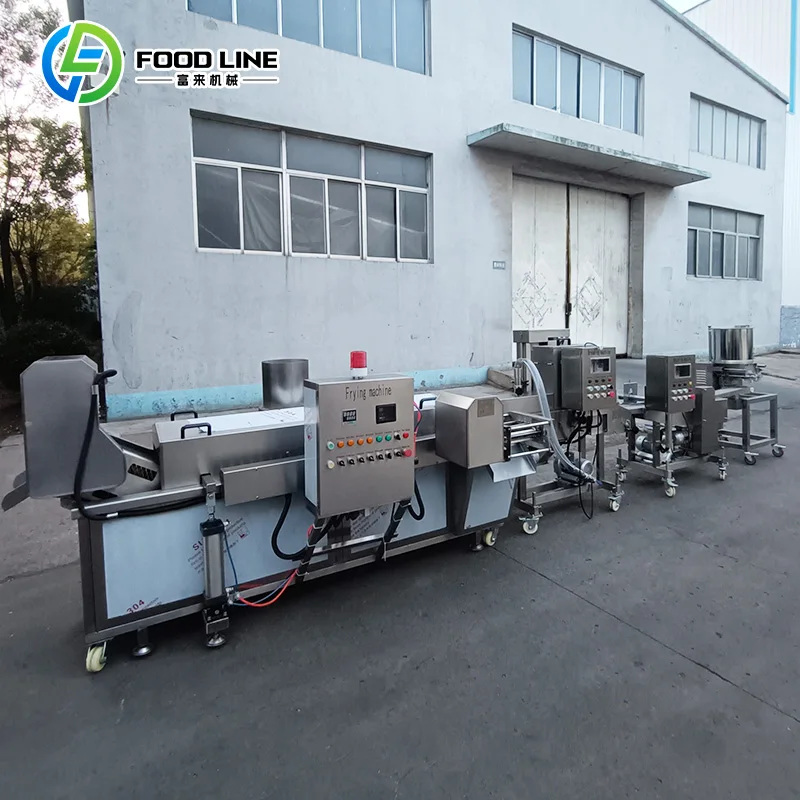 Automatic Patty Maker Fish Burger Process Chicken Make Nugget Production Line Form Meat FL Customized