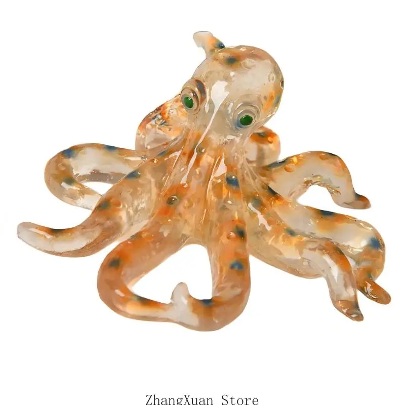Mundgeblasene Glas-Kraken-Statue, Figur, Ornament, Meerestier-Skulptur, Ornament 3 x – Detail 3