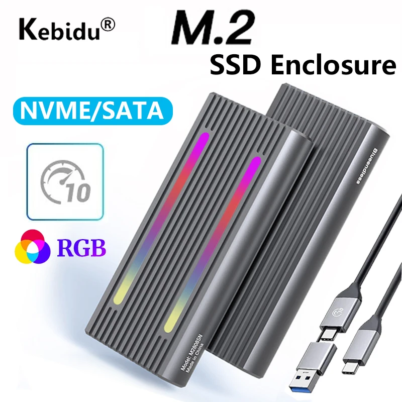 

Корпус SSD SATA, 10 Гбит/с, USB 3,1, M.2 NVMe, с Type C на USB