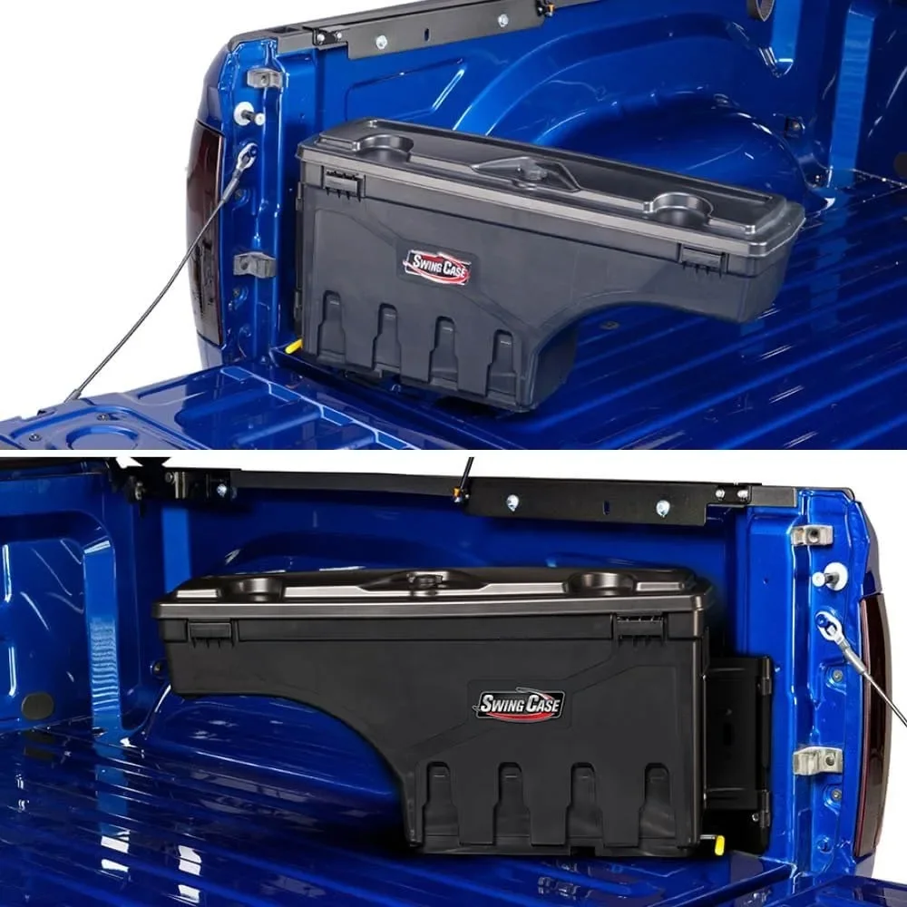 Black Driver's Side Truck Bed Storage Box - Waterproof, Strong, Durable, Compact, Safe, Useful, Convenient