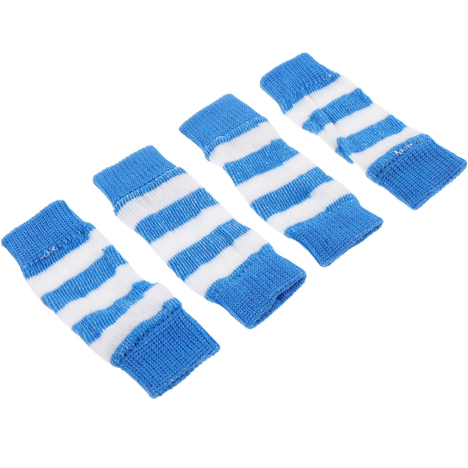 

4Pcs Pet Leg Sleeves Adjustable Dog Elbow Protectors Soft Knitted Breathable Dog Socks Front Back Leg Wrap Warmers Blue