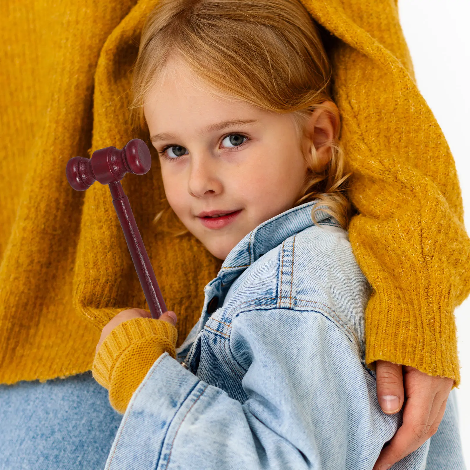 

Wooden Judge Gavel Mini Wooden Mallet Hammer for Kids Judge Costume Accessory Role Playing Courtroom Prop Home School