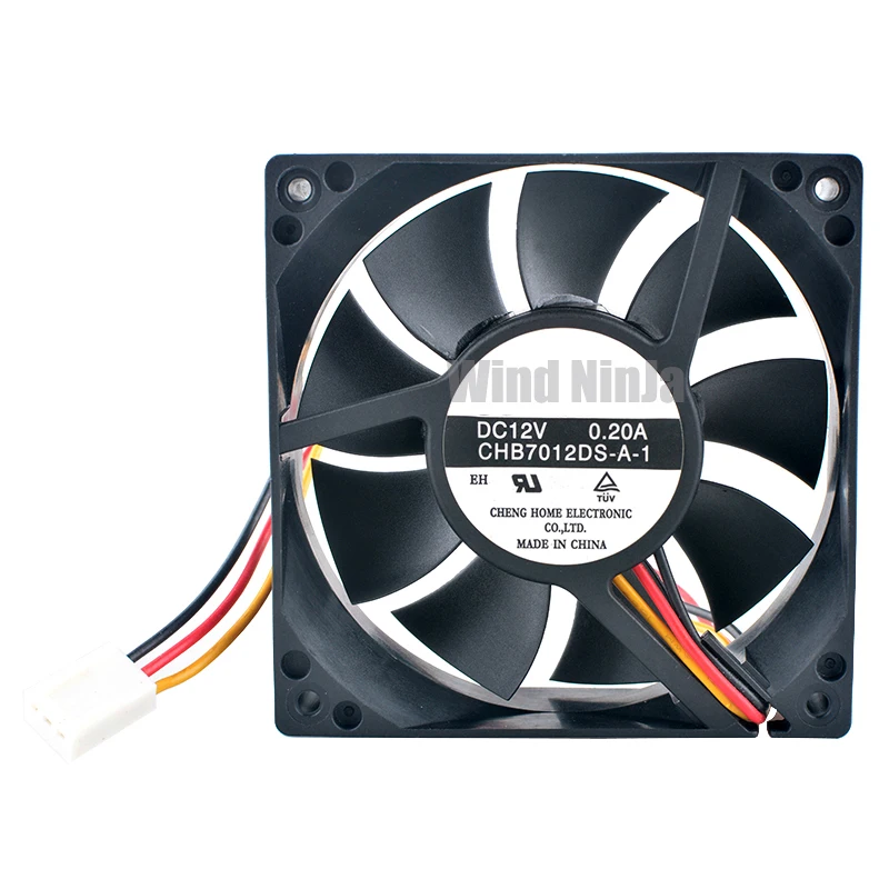 CHB7012DS-A-1 7cm Axial Flow Fan 70x70x20mm DC12V 0.20A 3-Pin 3600rpm Cooling Fan for Chassis CPU - 7cm Fan