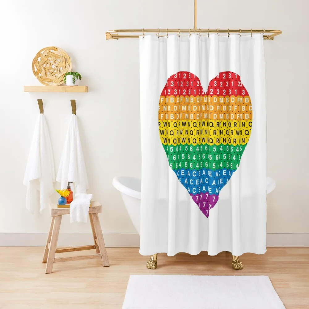

Pride MTA Heart Shower Curtain For The Bathroom Modern Showers For Bathroom Shower Set Shower For Bathroom Set Curtain