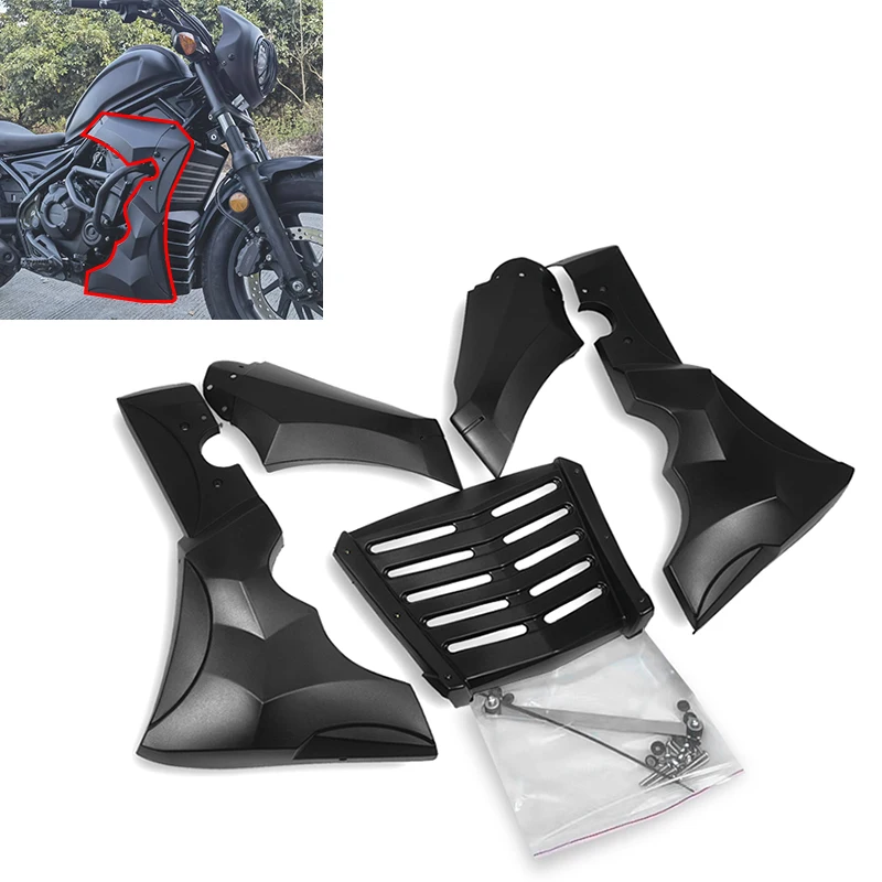 CMX500 Under Front Spoiler Cover Belly Pan Panel Engine Guard For Honda Rebel CMX300 2017-24 Motorcycle Black Lower Chin Fairing