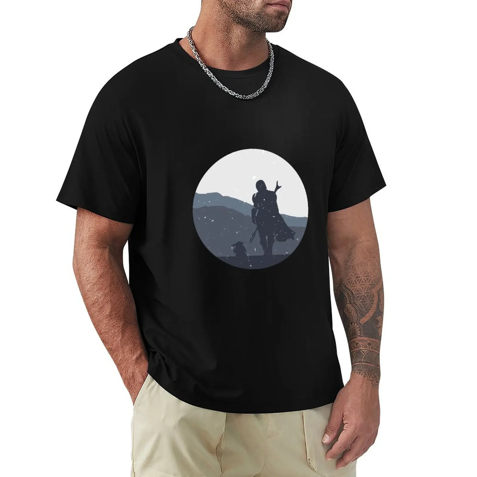 

mando and the child T-Shirt tees cotton man t-shirts outfits for men