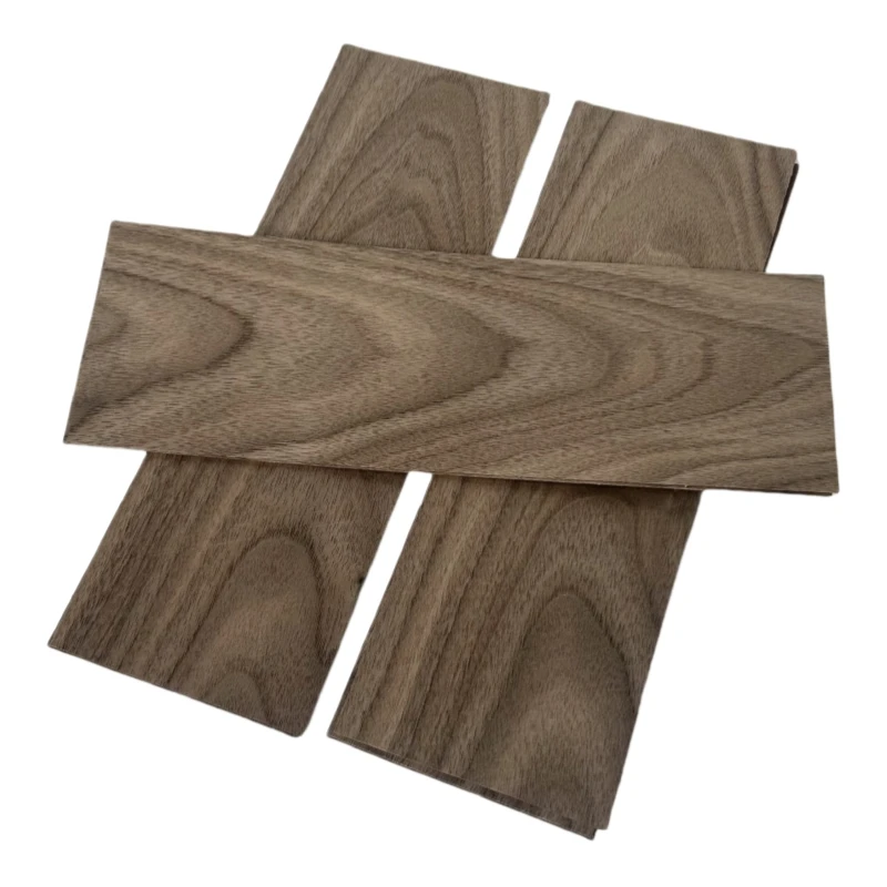 

1mm Thick Unfinished Walnut Veneer Pack (10PCS) for Marquetry, Inlay and Woodworking Projects, Untreated Wood Sheets for Crafts