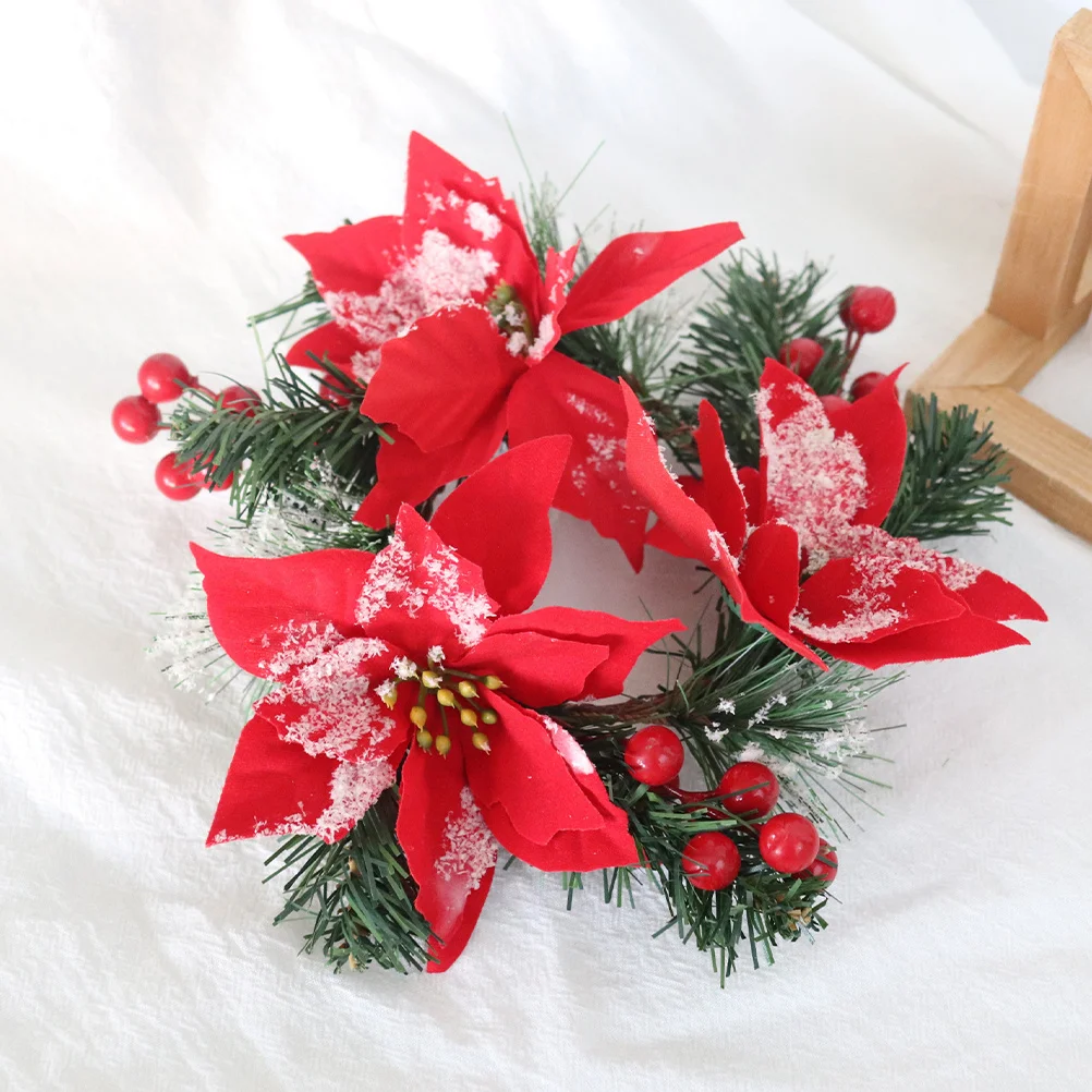 

Garland Xmas Wreath Ring Artificial Plants Flowers Home Wedding Desktop Decor Christmas Supplies Gift Rings