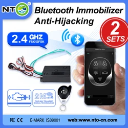 2 SETS NTO Wireless Anti-Hijacking Relay Fuel Pump Oil Cut Power Engine Lock Car Alarm Security System 2.4Ghz Car Immobilizer