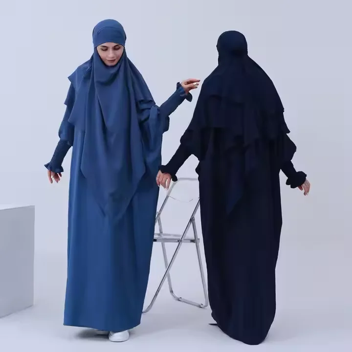 

Eid Djellaba Ramadan Muslim Women Hijab Dress Prayer Garment Islam Clothing Burqa Kaftan Abaya Khimar Jalabiya Kebaya Outfits
